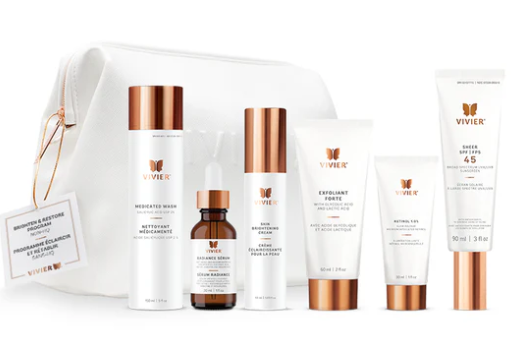 Vivier Brighten & Restore Non-HQ Program with Make up bag